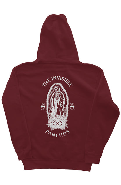 The Invisible Panchos Mother Hoody- White/Maroon