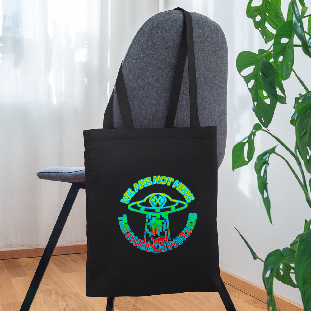 The Invisible Panchos - UFO Tote Bag (Flor) - black