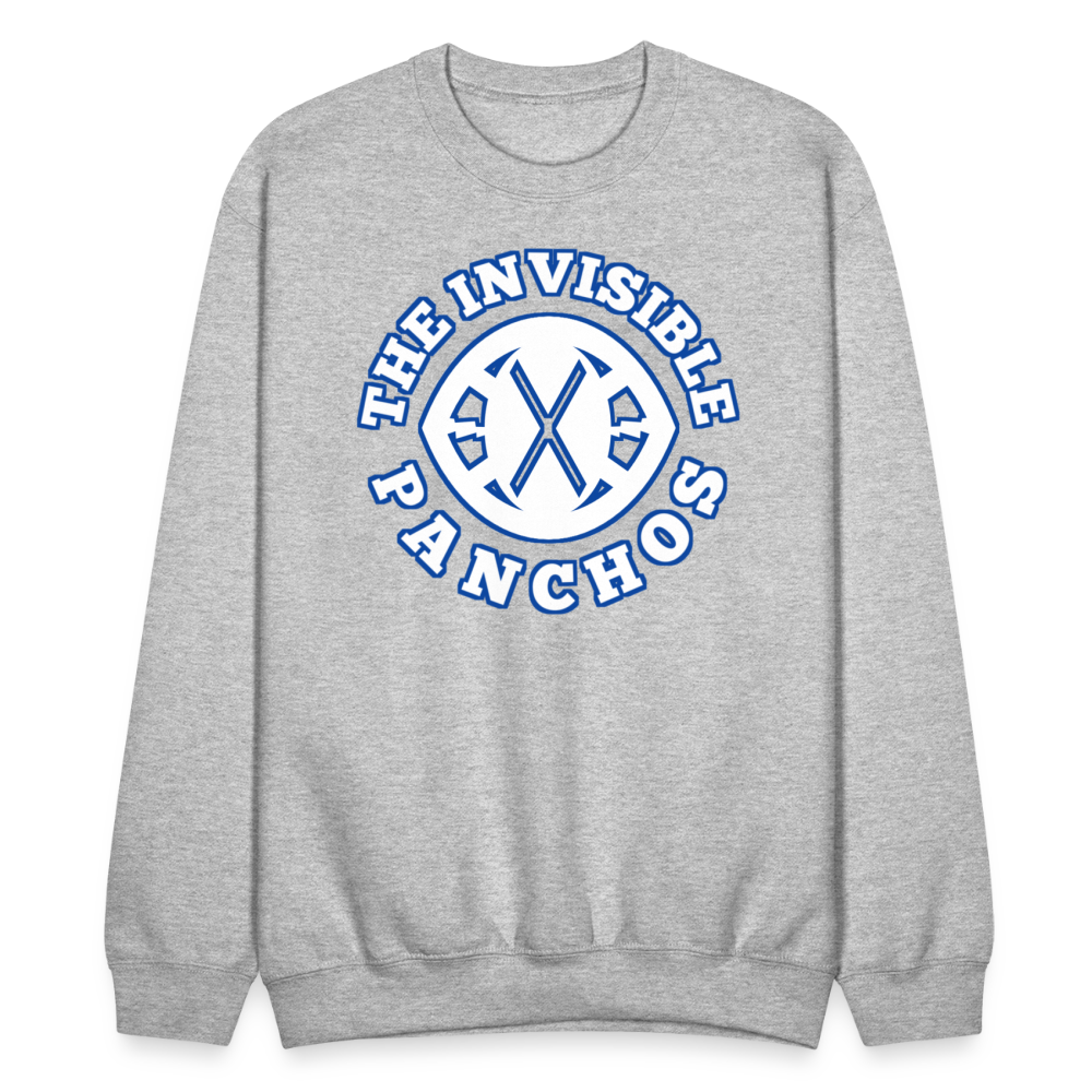 The Invisible Panchos - OG Crewneck (blu/wht) - heather gray