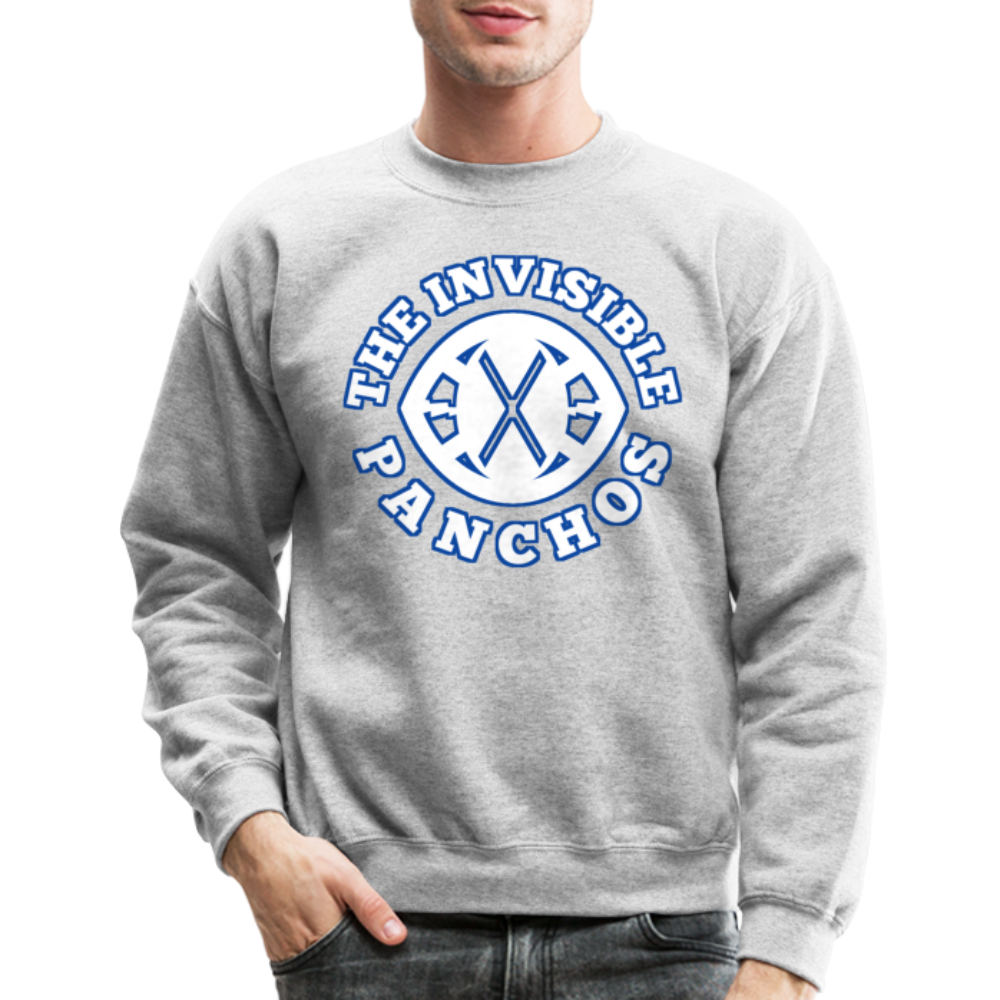 The Invisible Panchos - OG Crewneck (blu/wht) - heather gray