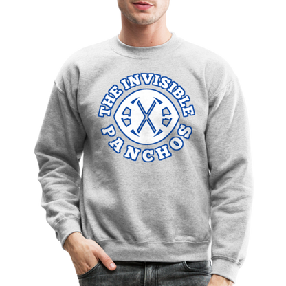 The Invisible Panchos - OG Crewneck (blu/wht) - heather gray